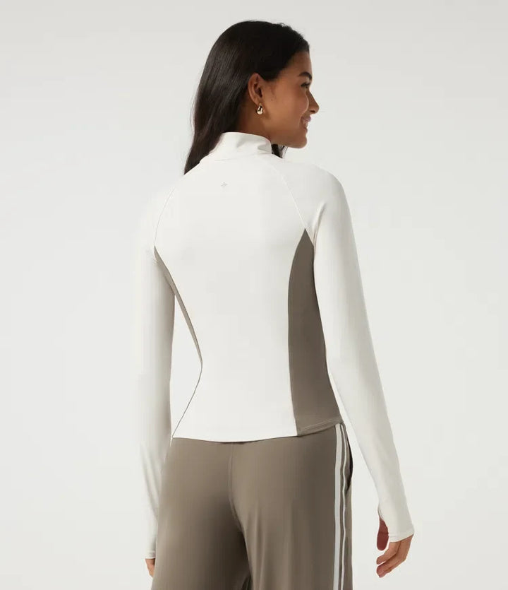 Lyckera UltraSculpt långärmad färgblock yoga aktiv jacka med fickor
