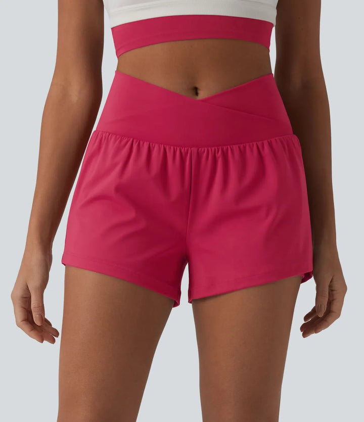 SoftlyZero Airy omlott med hög midja 2-i-1 InstantCool yogashorts 3&