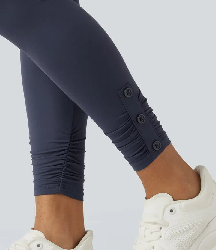Halara UltraSculpt med hög midja rynklad yogaleggings