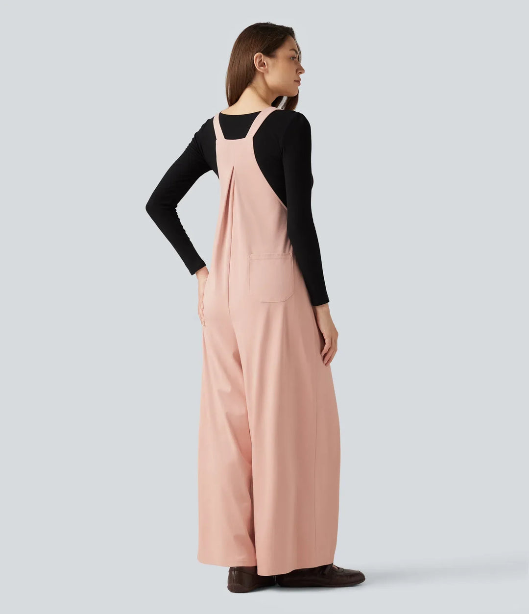 Mocka vardaglig overall med fickor
