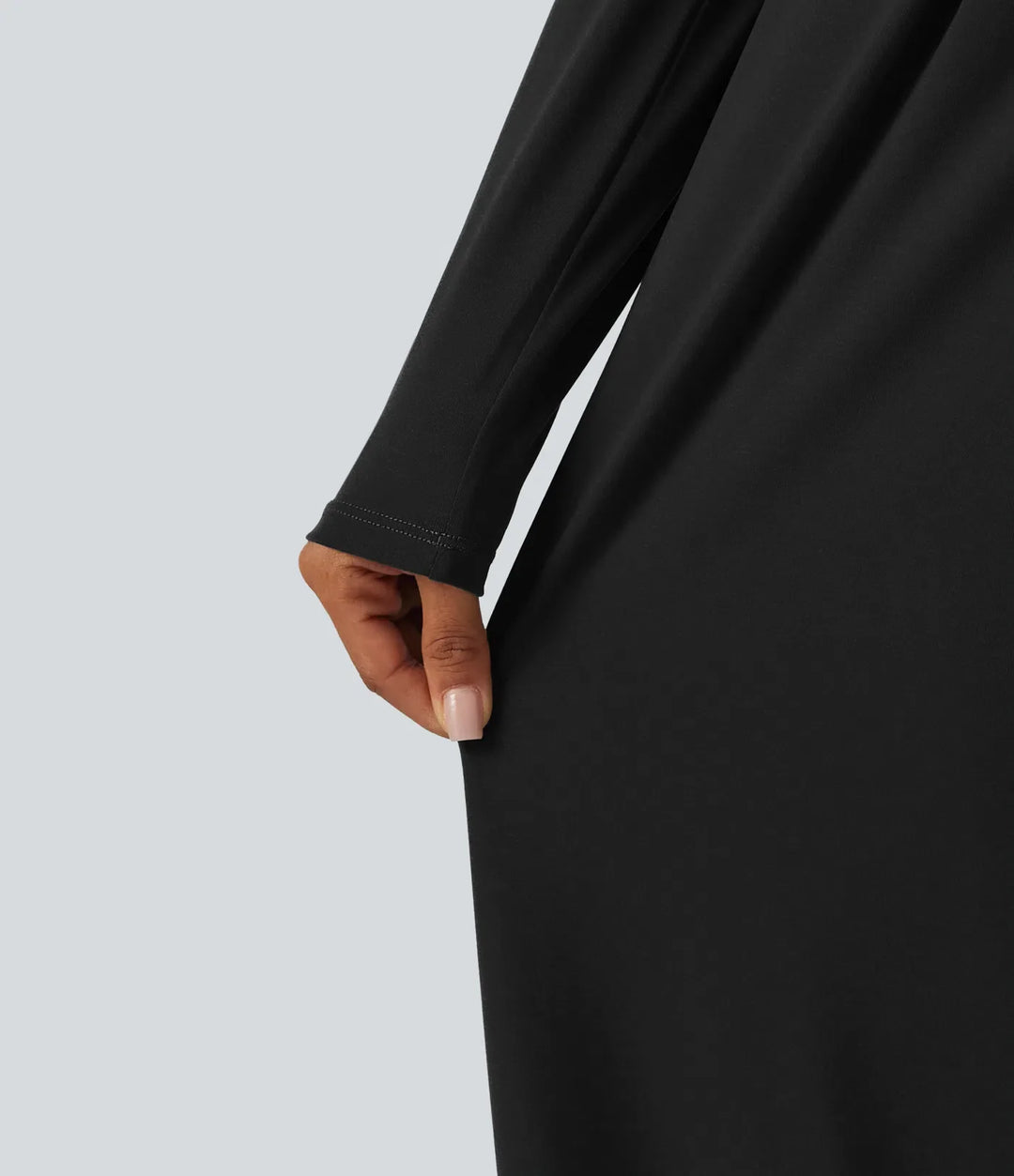 Långärmad inbyggd BH vida ben jumpsuit med fickor-Easy Peezy Edition DD-F-kupor