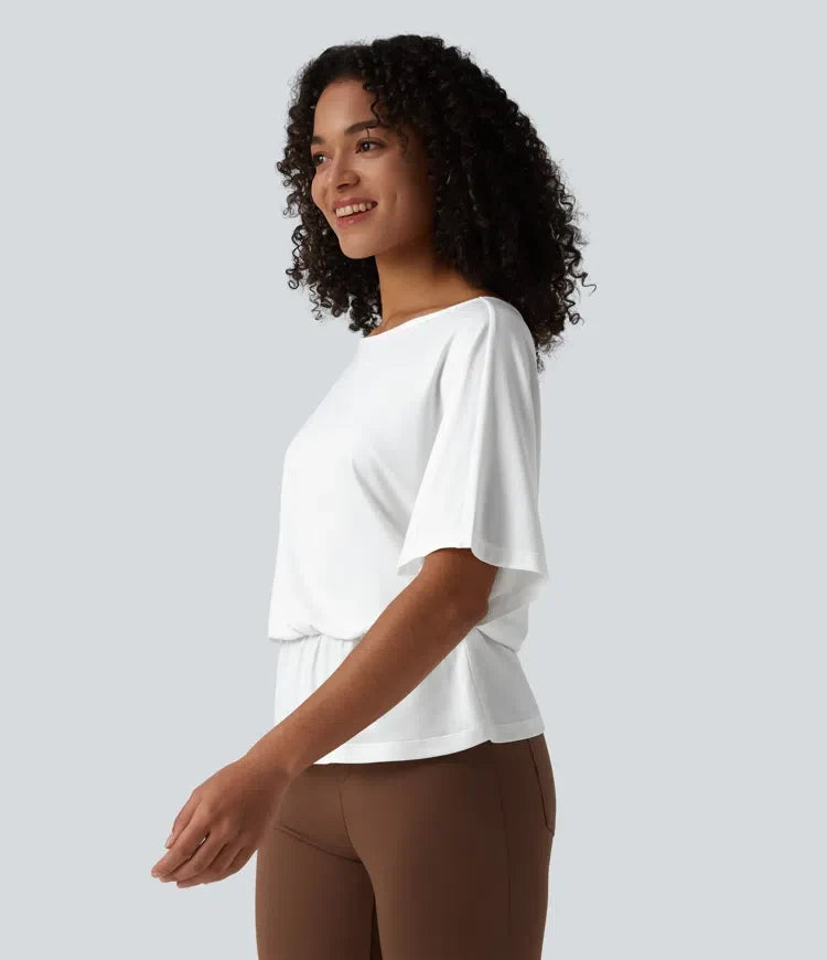 Båtringning halvlång ärm T-shirt för arbete