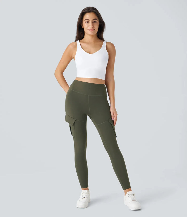 DayStretch högmidjad cargo ficka skinny yogaleggings