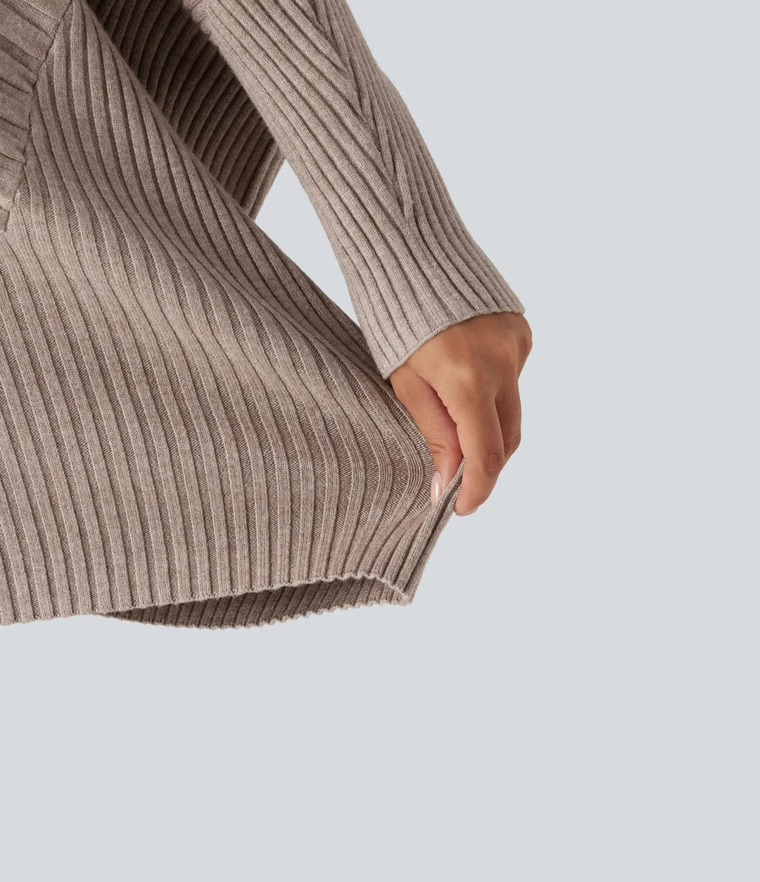 Hög hals lång fladdermusärm oversized vardaglig tröja