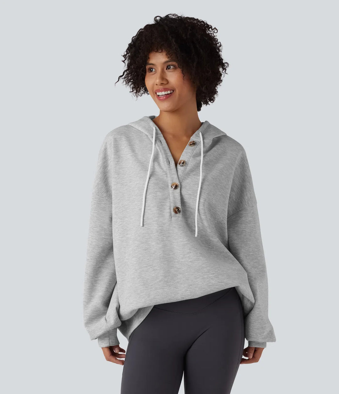 Med huva dragsko långärmad vardaglig sweatshirt med fickor