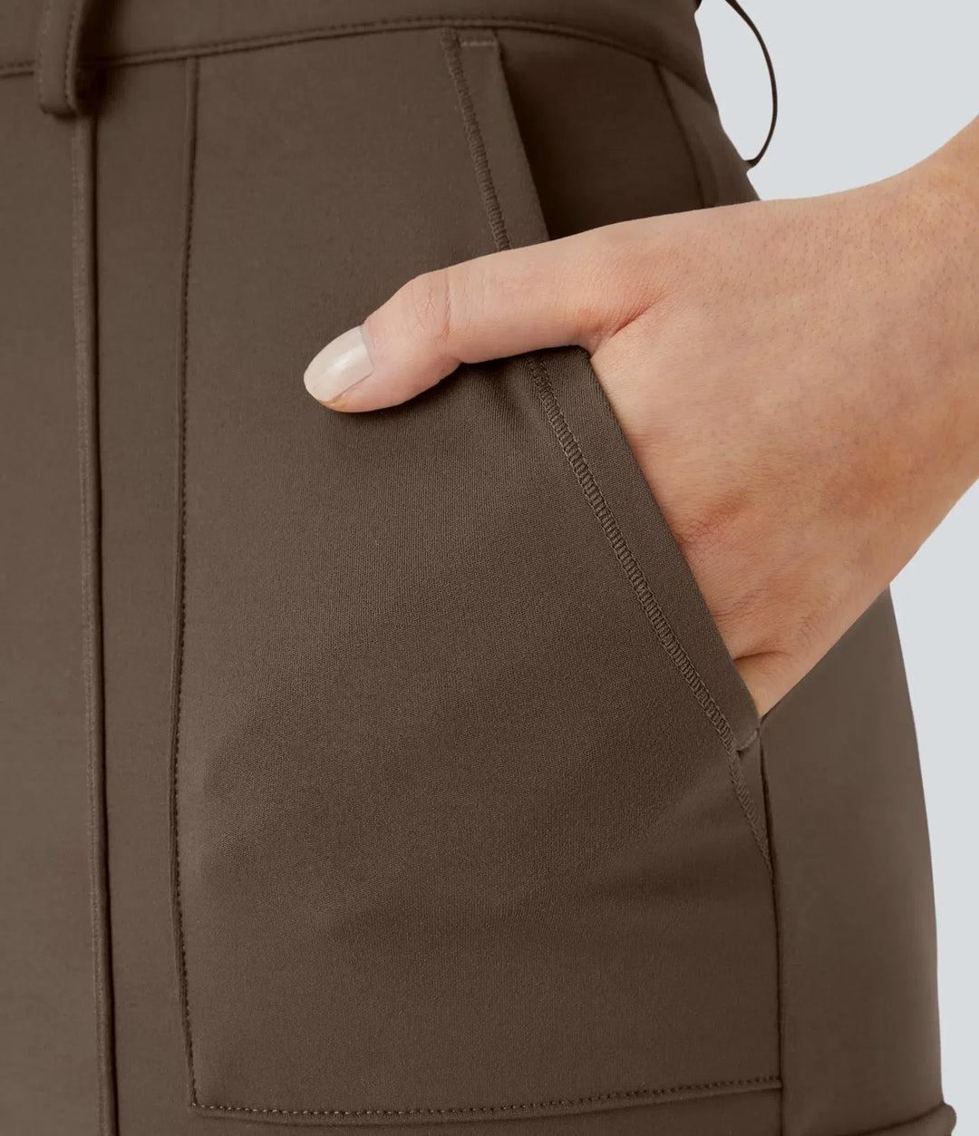 DayStretch högmidjad dragkedja fickor enfärgad skinny cargo byxor
