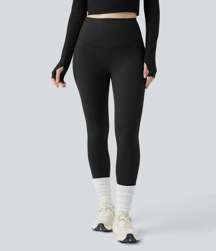 Lyckera UltraSculpt extra Heat högmidjad magkontroll formande yogaleggings med fickor