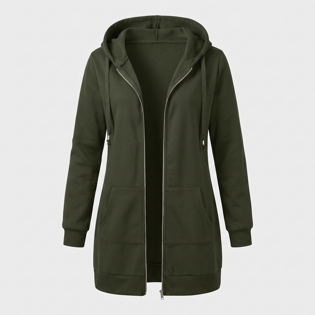 ROSAMUND MYSIGA HOODIE-KAPA MED DRAGKEDJA