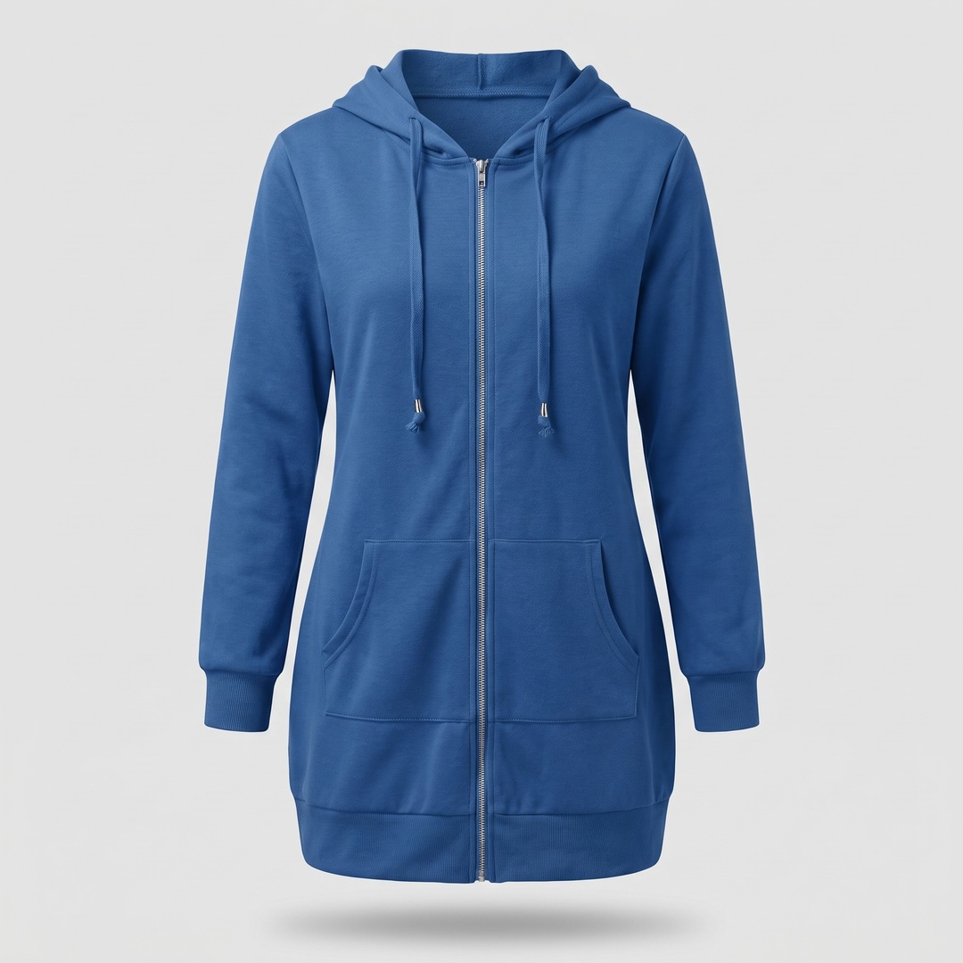 ROSAMUND MYSIGA HOODIE-KAPA MED DRAGKEDJA