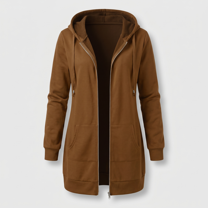 ROSAMUND MYSIGA HOODIE-KAPA MED DRAGKEDJA