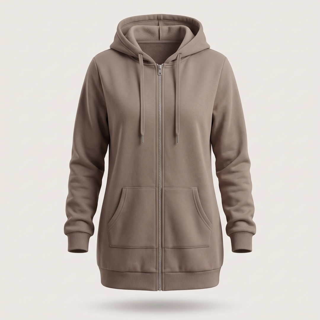 ROSAMUND MYSIGA HOODIE-KAPA MED DRAGKEDJA