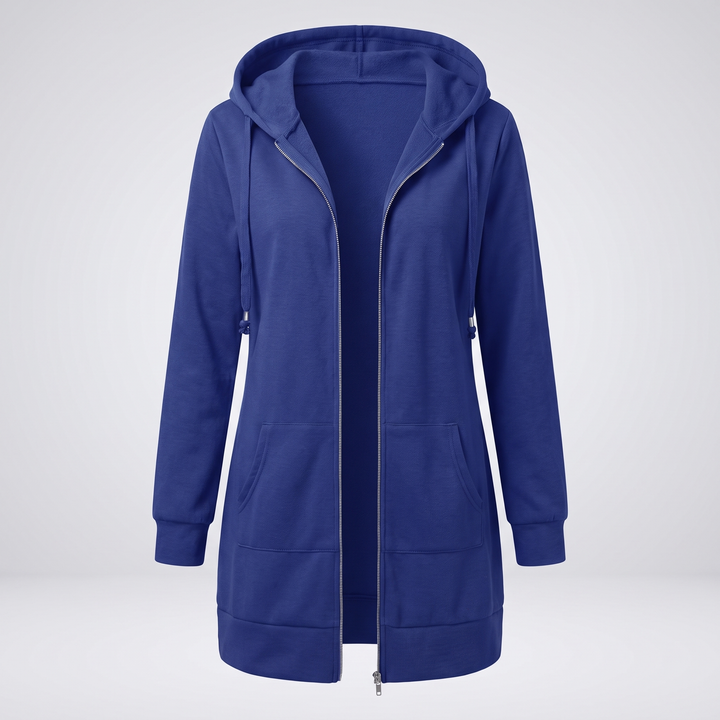 ROSAMUND MYSIGA HOODIE-KAPA MED DRAGKEDJA