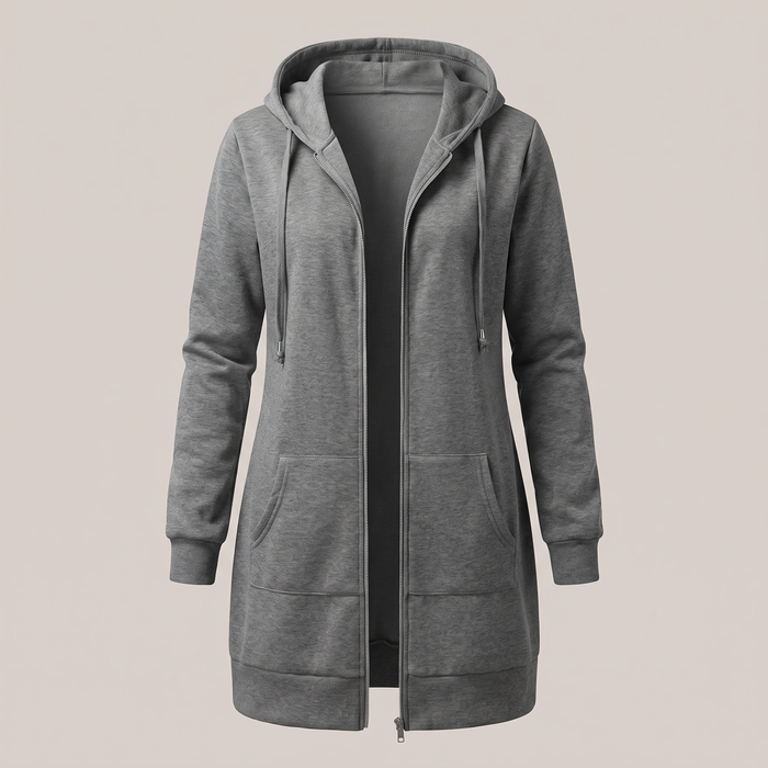 ROSAMUND MYSIGA HOODIE-KAPA MED DRAGKEDJA