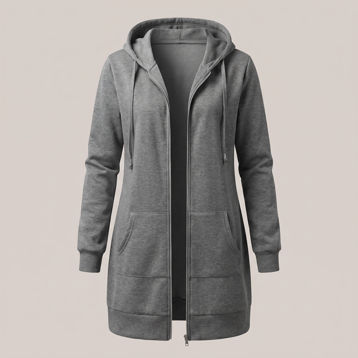 ROSAMUND MYSIGA HOODIE-KAPA MED DRAGKEDJA