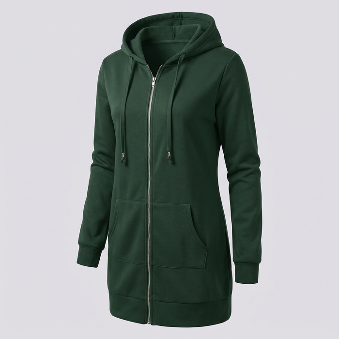 ROSAMUND MYSIGA HOODIE-KAPA MED DRAGKEDJA