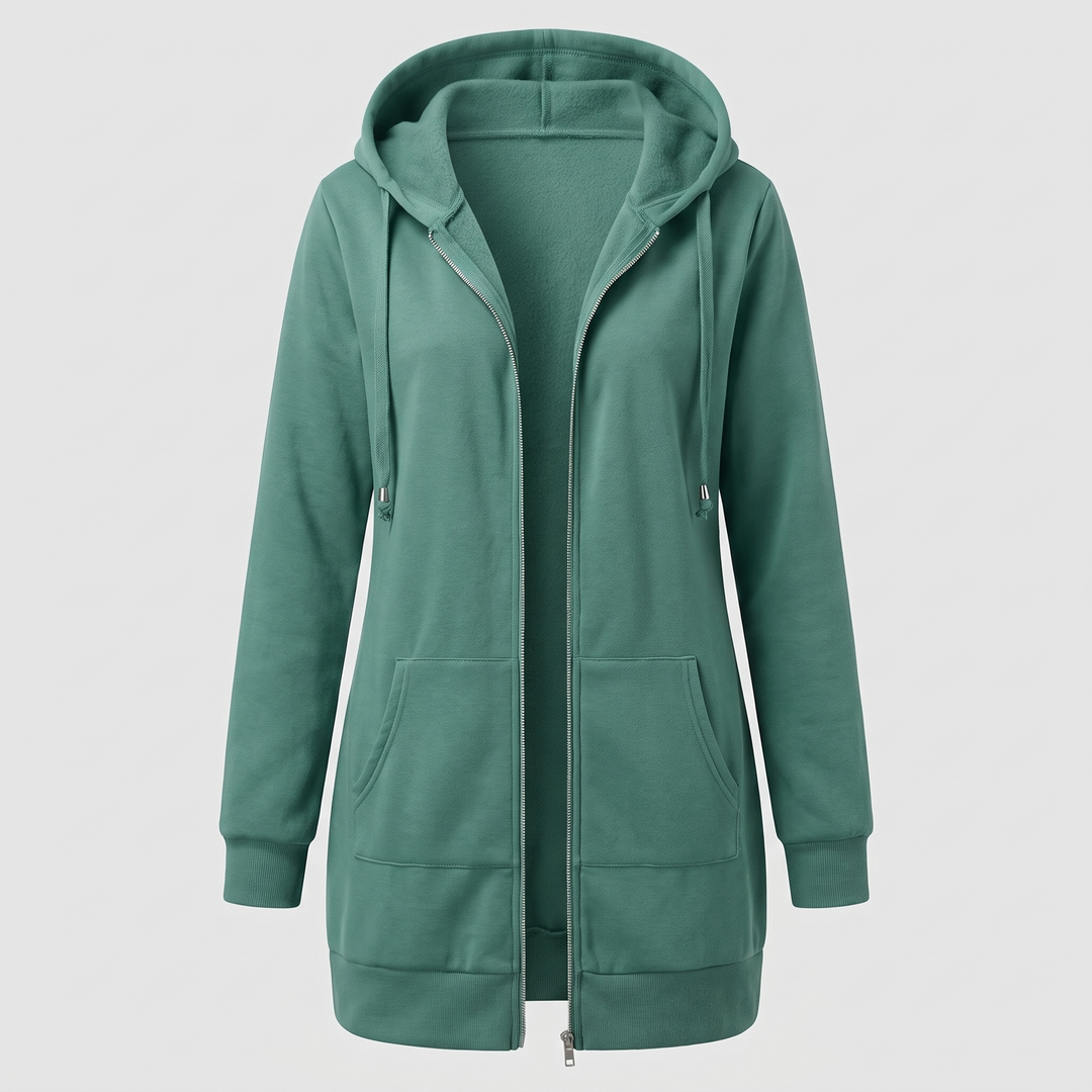 ROSAMUND MYSIGA HOODIE-KAPA MED DRAGKEDJA