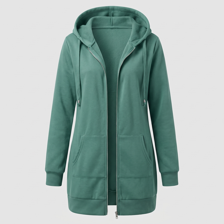 ROSAMUND MYSIGA HOODIE-KAPA MED DRAGKEDJA