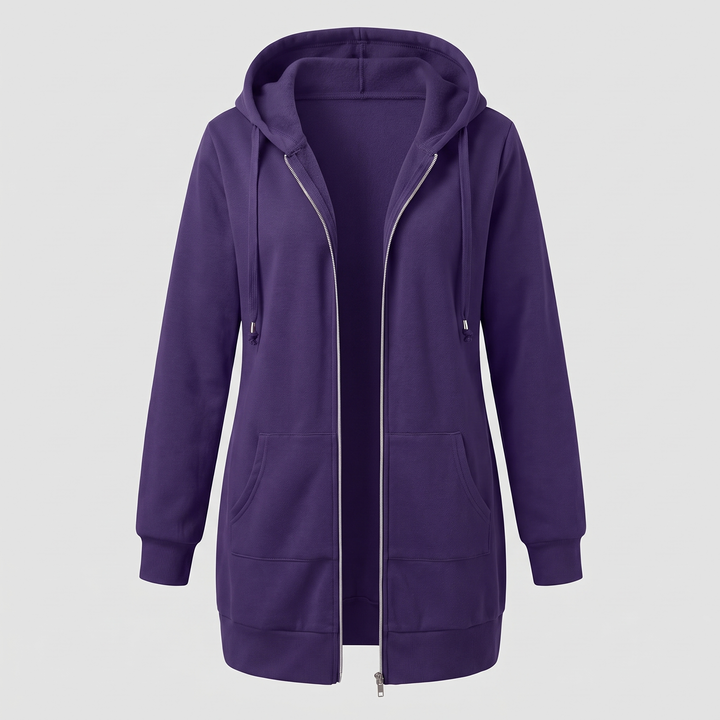 ROSAMUND MYSIGA HOODIE-KAPA MED DRAGKEDJA