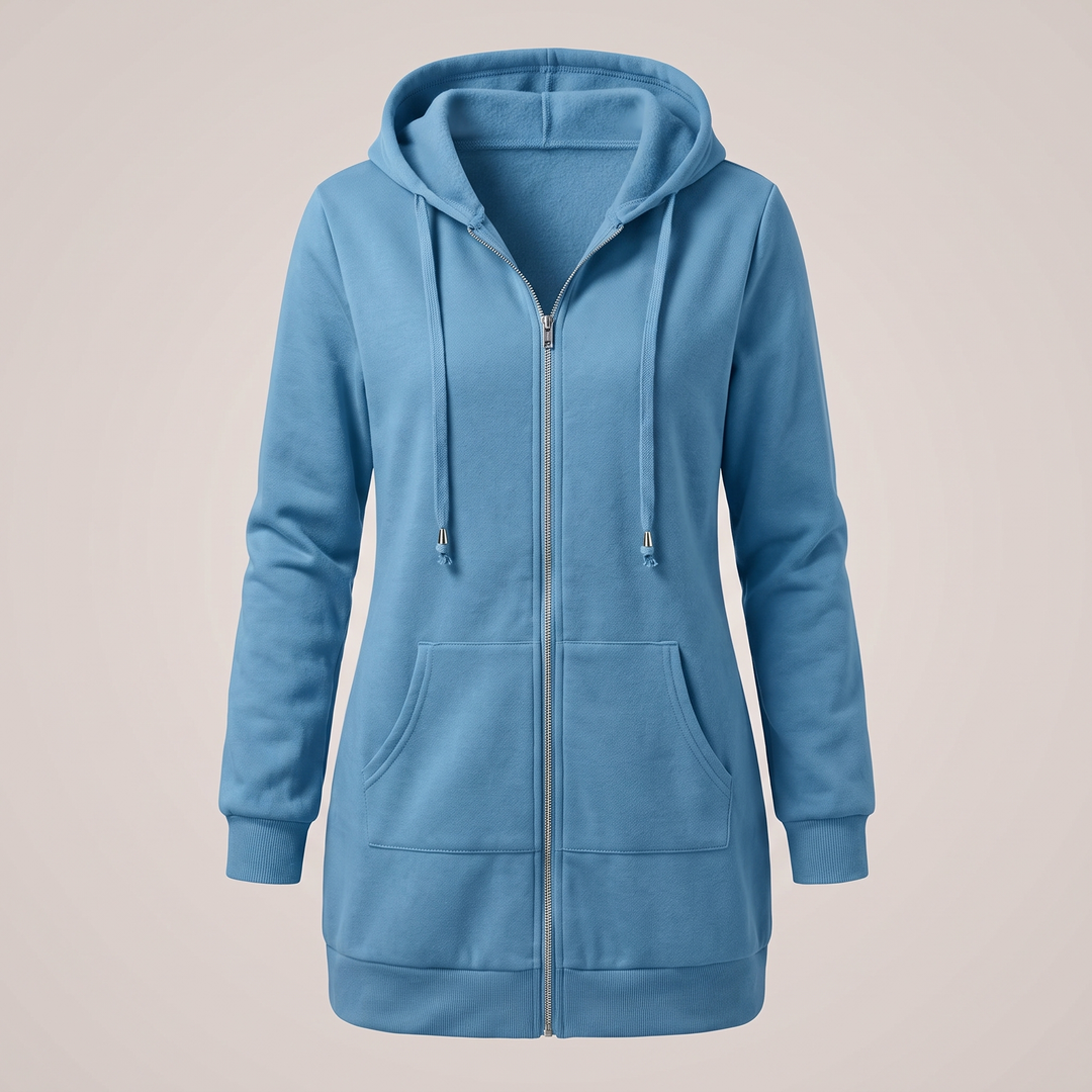 ROSAMUND MYSIGA HOODIE-KAPA MED DRAGKEDJA