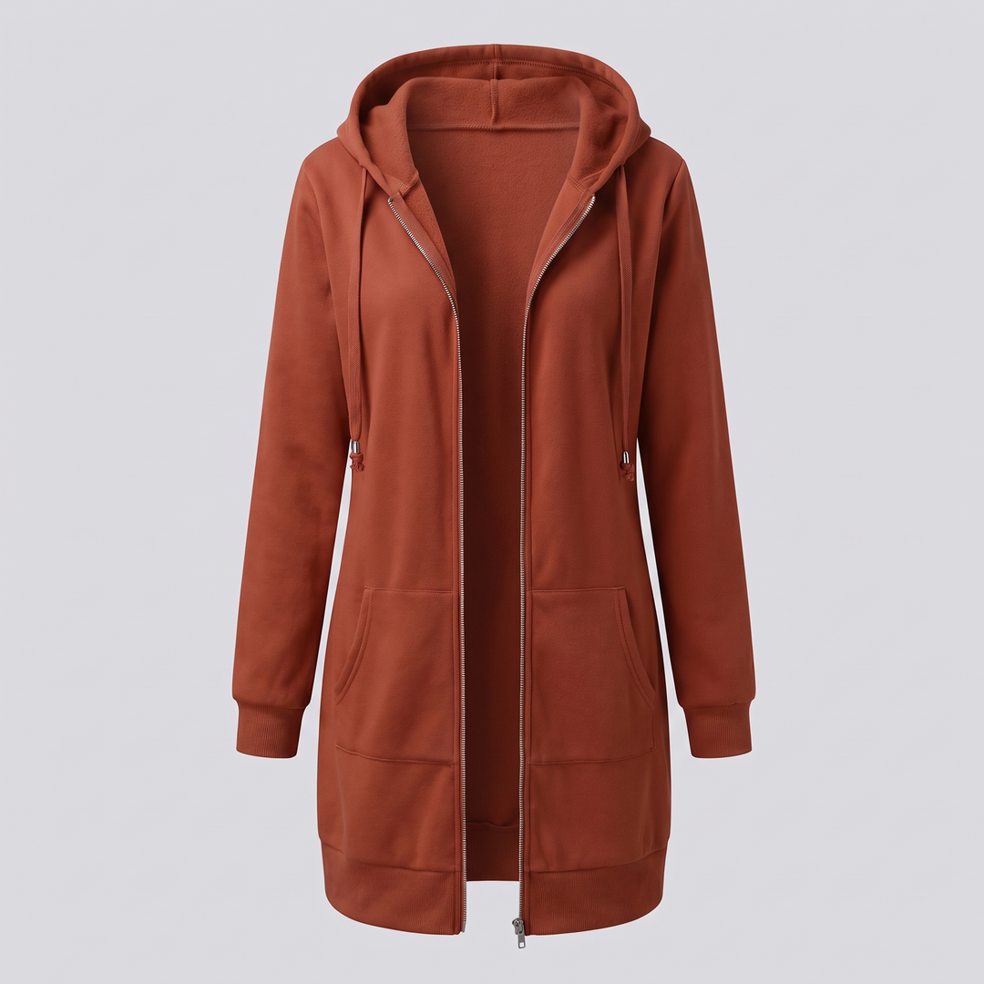 ROSAMUND MYSIGA HOODIE-KAPA MED DRAGKEDJA