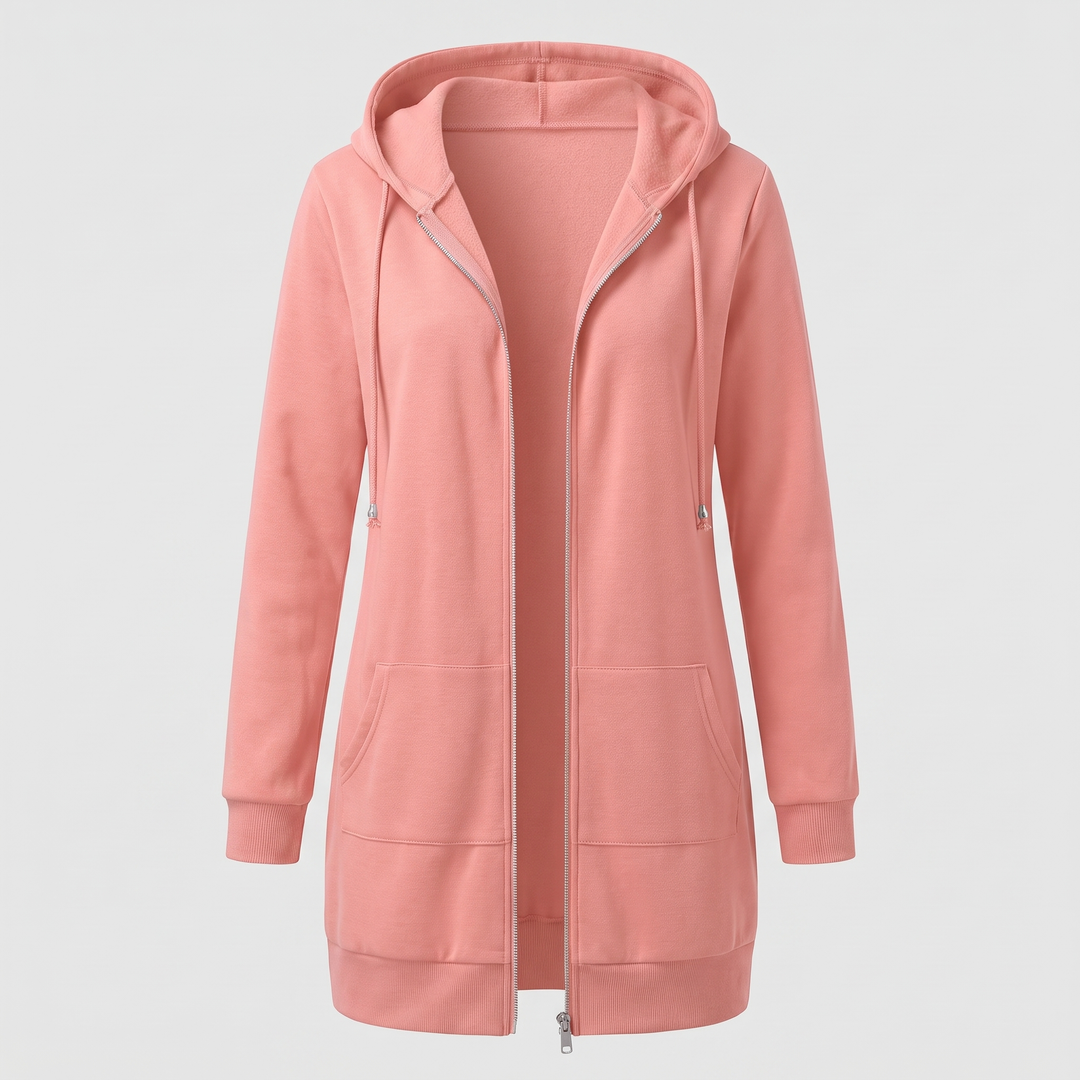 ROSAMUND MYSIGA HOODIE-KAPA MED DRAGKEDJA