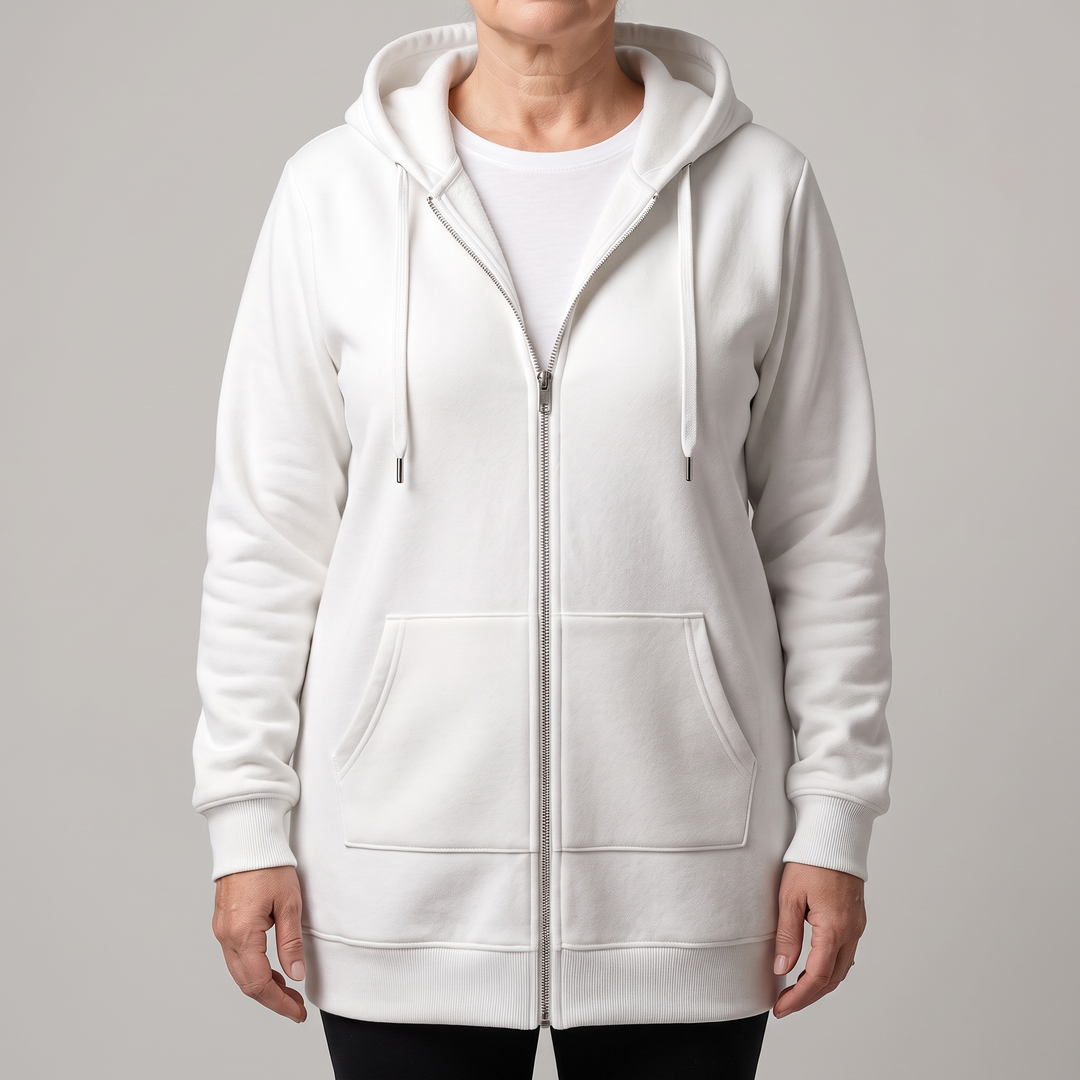ROSAMUND MYSIGA HOODIE-KAPA MED DRAGKEDJA