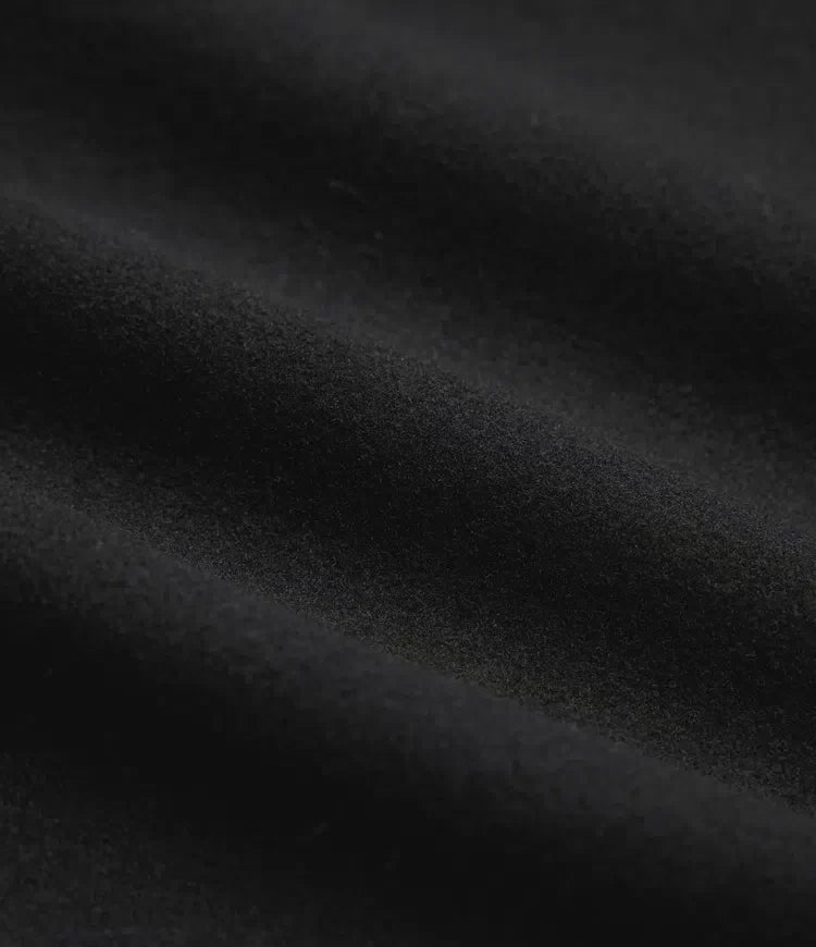Notchkrage långärmad lång modell fleece vardaglig kappa med fickor