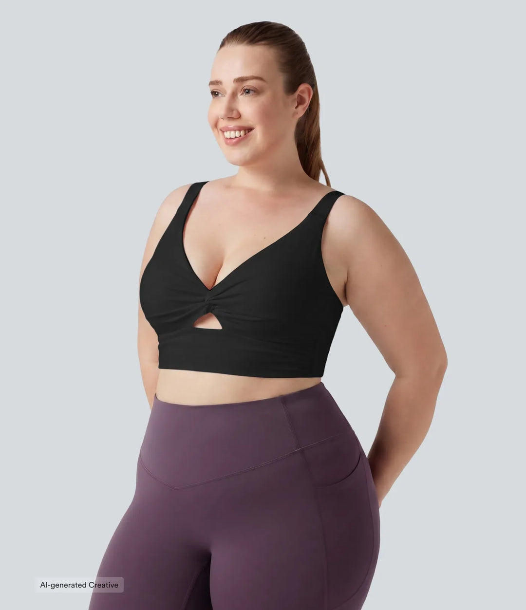 Plusstorlek Lyckera UltraSculpt lätt stöd formpressade kupor push-upp yoga sport-BH
