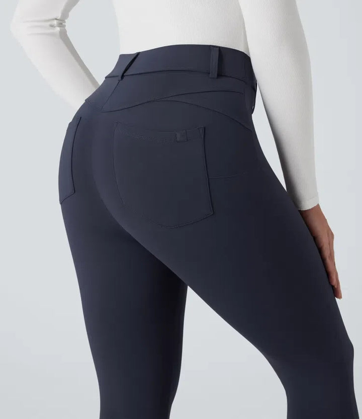 SoftlyZero Plush termisk med hög midja för vardag 7/8 leggings med fickor
