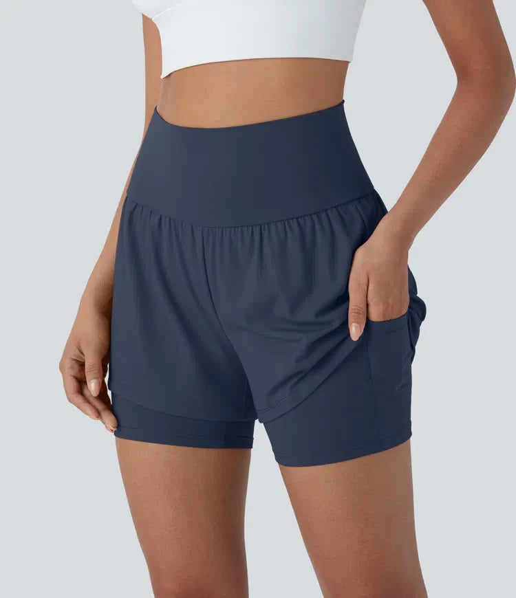 SoftlyZero Airy med extra hög midja 2-i-1 InstantCool yogashorts 5&