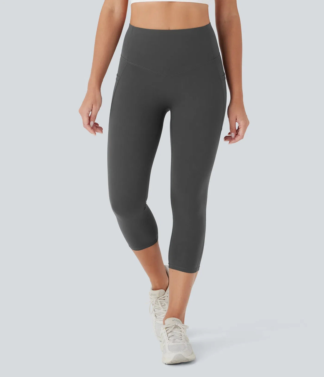 Lyckera UltraSculpt högmidjad rumplyftande magkontroll ficka formande capri träningsleggings