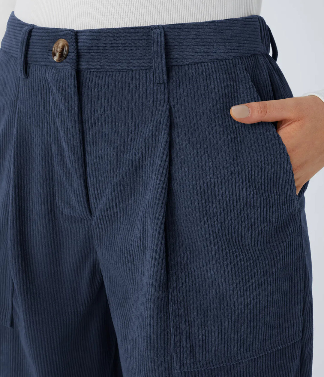 Medelhög midja dragkedja fickor manchester vardaglig joggers