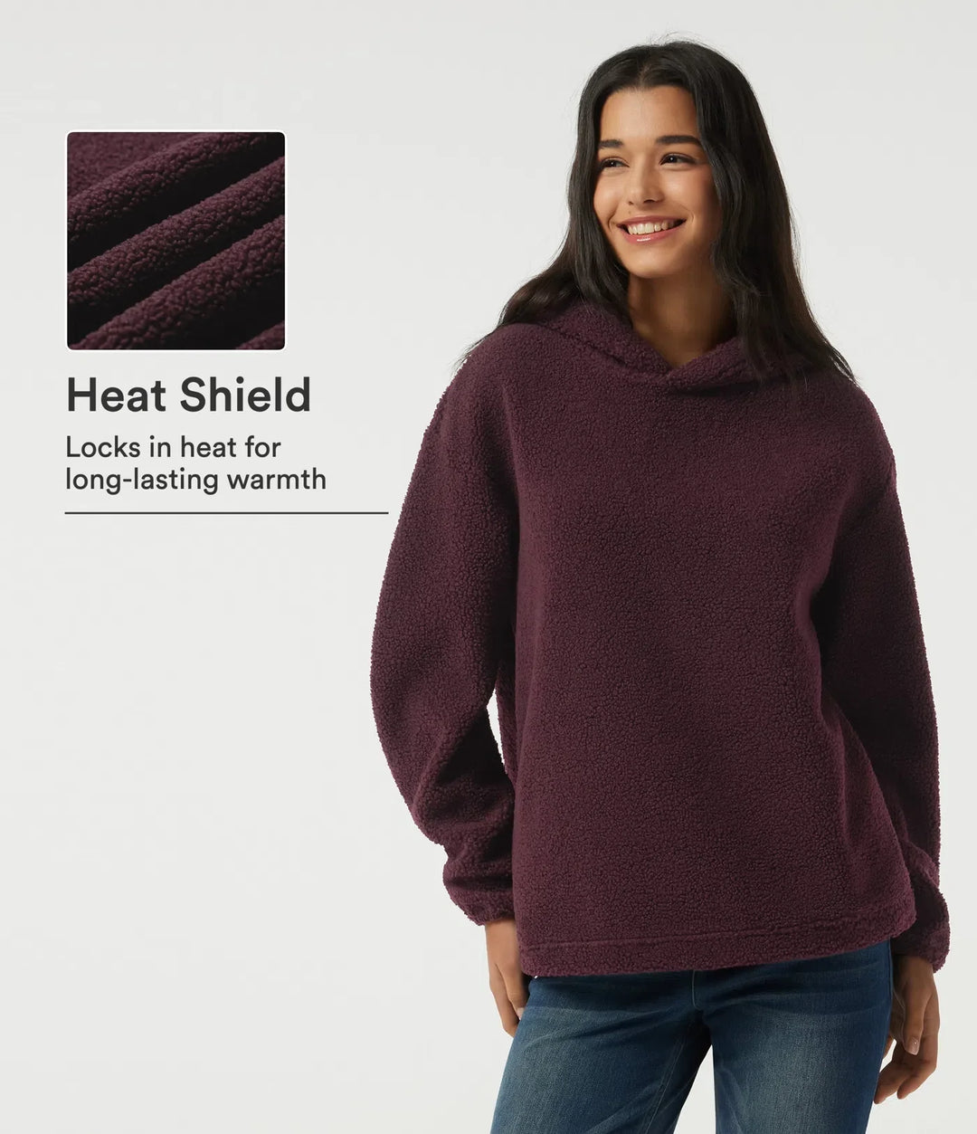 Med huva långärmad fleece vardaglig sweatshirt med fickor