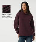 Med huva långärmad fleece vardaglig sweatshirt med fickor