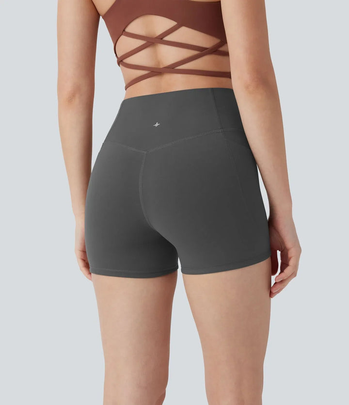 Lyckera UltraSculpt högmidjad magkontroll ficka formande träning bikershorts 3&
