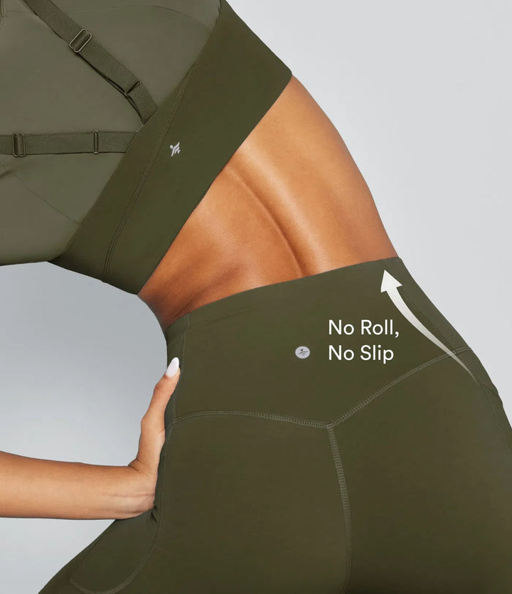 Halara UltraSculpt med hög midja scrunch-effekt rumplyftande magkontroll ficka formande yoga bootcut leggings