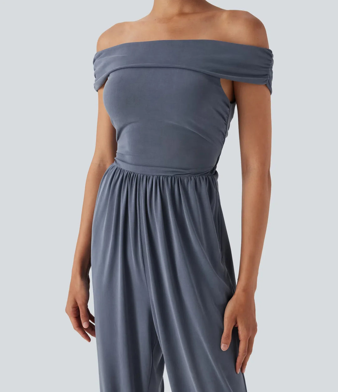 Bara axlar rygg dragkedja vardaglig jumpsuit med fickor-Easy Peezy
