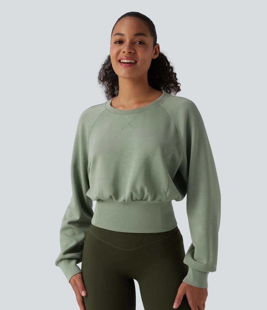 SpacerTek rund hals långärmad vardaglig sweatshirt