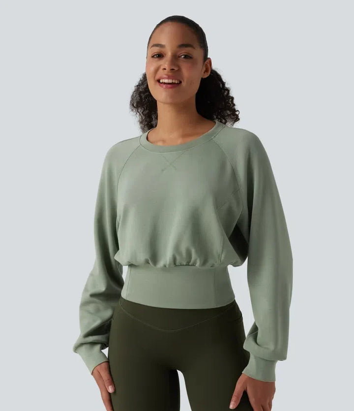 SpacerTek rund hals långärmad vardaglig sweatshirt