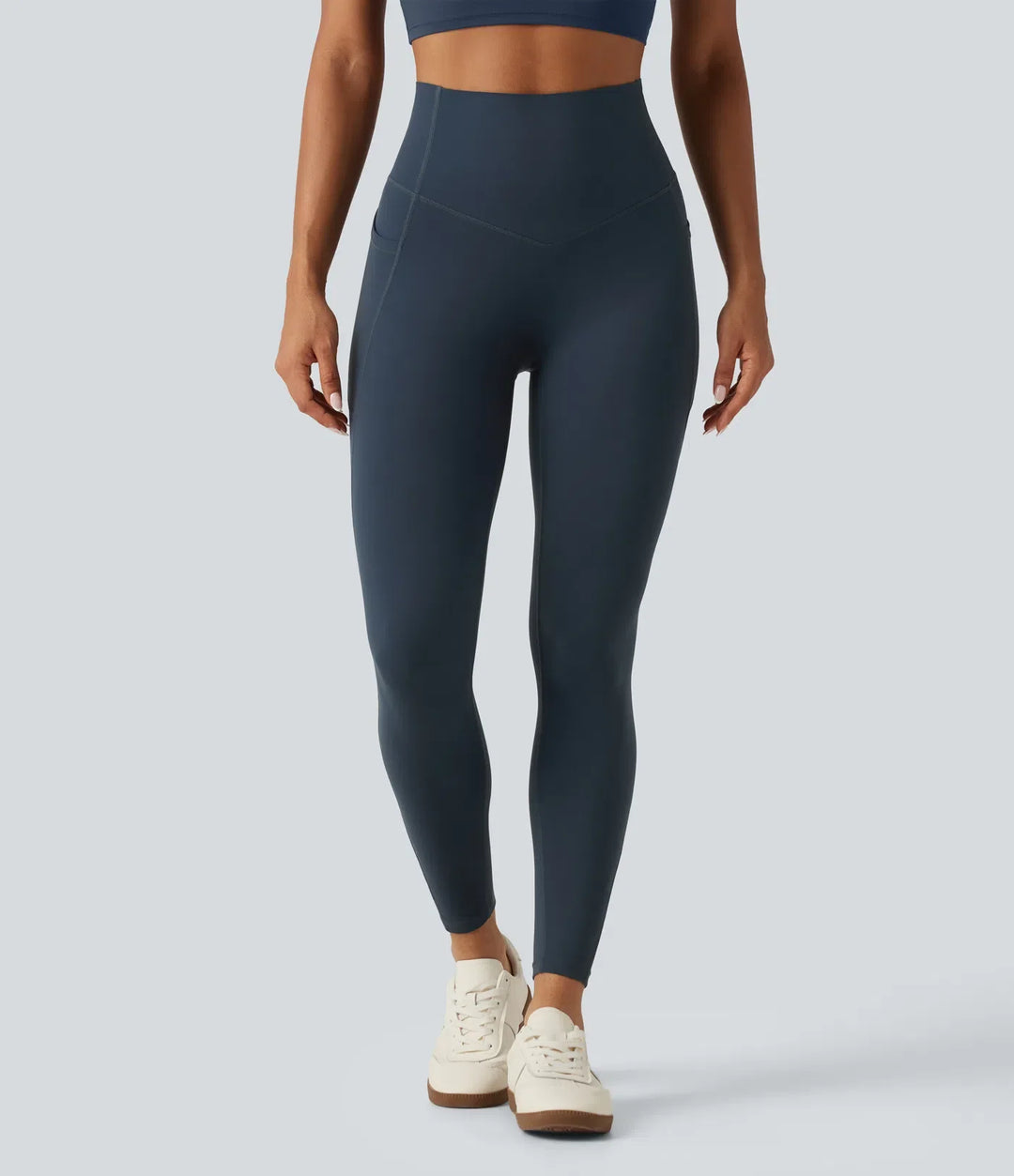 Lyckera UltraSculpt kurvig högmidjad magkontroll formande yogaleggings med fickor