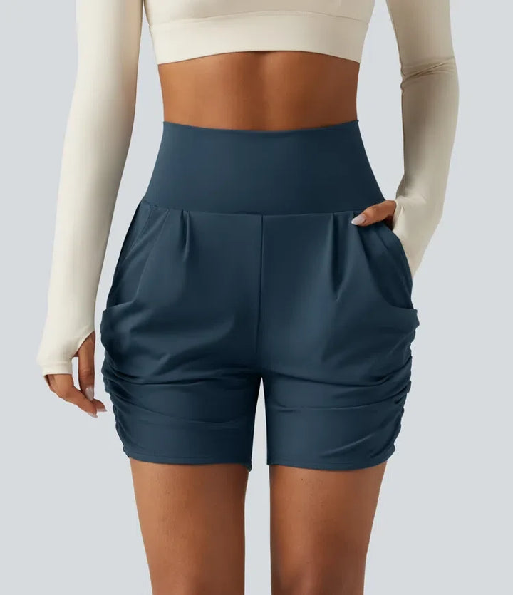 SoftlyZero Airy med hög midja rynklad InstantCool yogashorts 5&