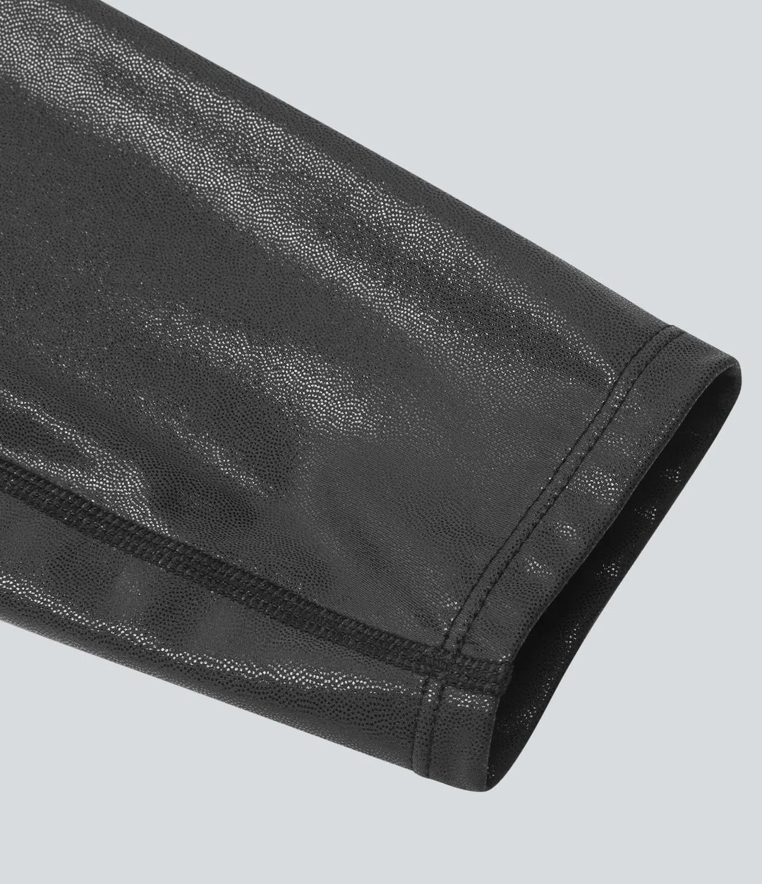 SoftlyZero konstläder crossover ficka folie mönster stretchig vardagsleggings