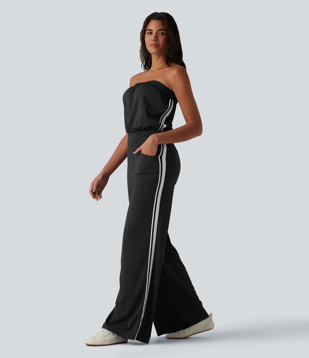 SoftlyZero snabbtorkande tub sidoränder vardaglig jumpsuit med fickor-Easy Peezy