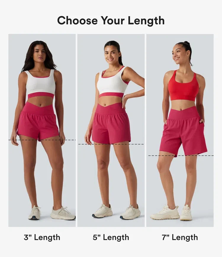 SoftlyZero Airy omlott med hög midja 2-i-1 InstantCool yogashorts 3&