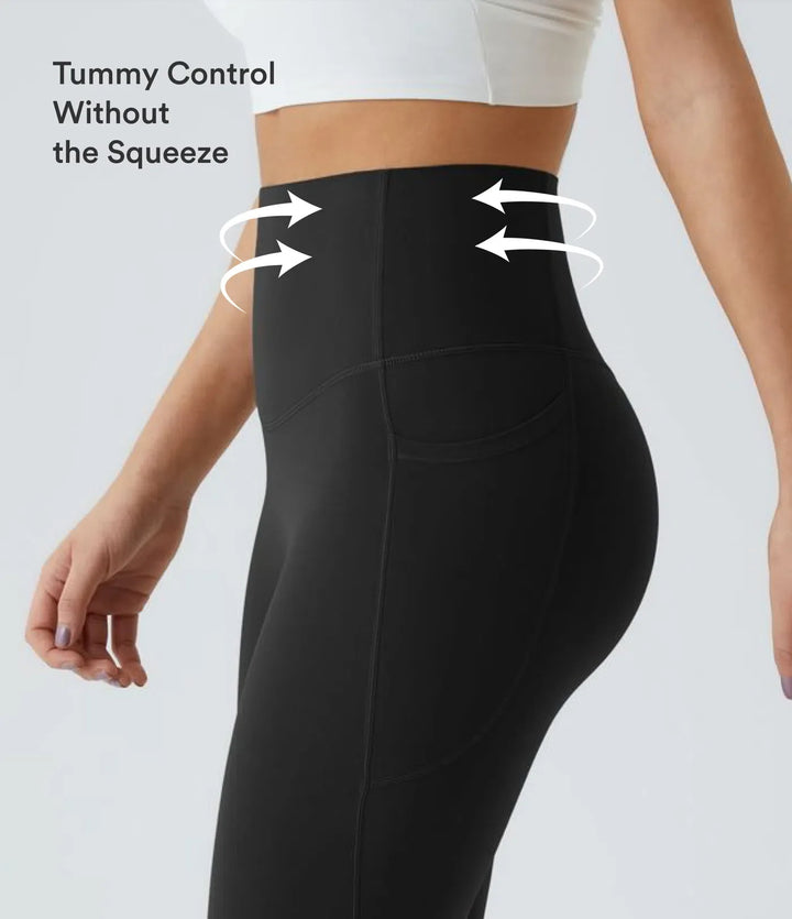 Halara UltraSculpt med hög midja, magkontroll och ficka formande träning capri leggings