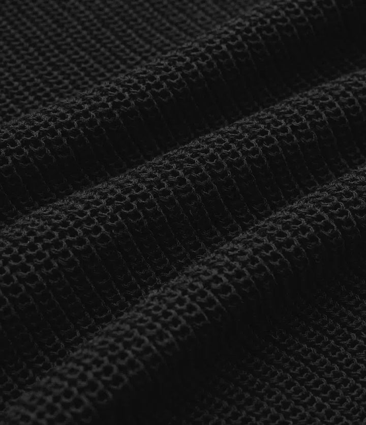 Enaxlad halvlång ärm slits fåll oversized vardaglig tröja med ficka