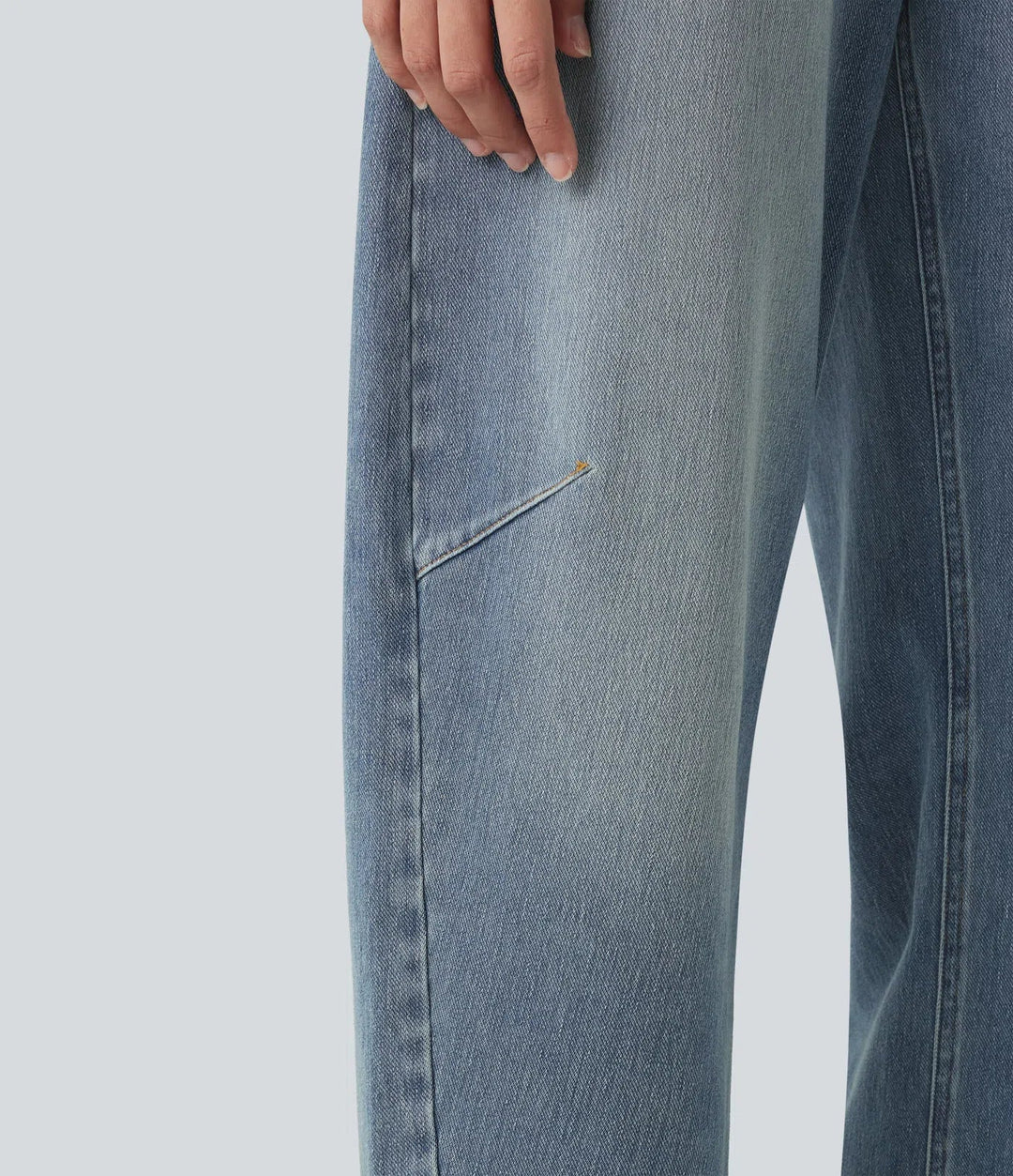 Halara Flex med hög midja för vardag ballongformade ben jeans med fickor