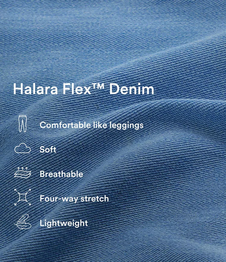 Lyckera Flex högmidjad fickor baggy vida ben tvättad vardaglig plusstorlek jeans