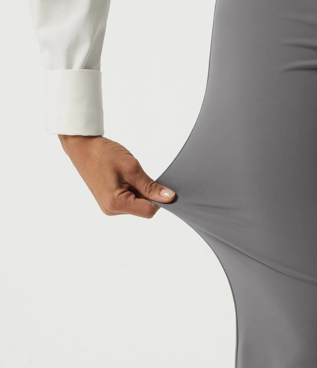 Högmidjad utsvängd fleece arbetsbyxor med fickor