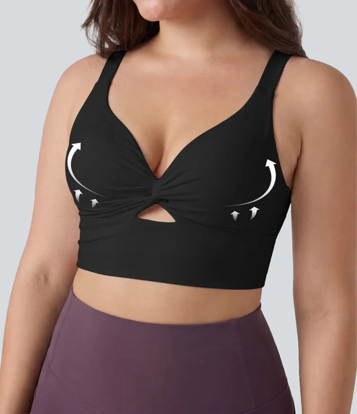 Plusstorlek Lyckera UltraSculpt lätt stöd formpressade kupor push-upp yoga sport-BH